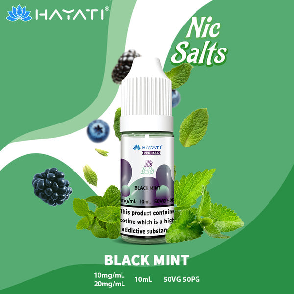 Hayati Pro Max Nic Salt E-liquid - Black Mint
