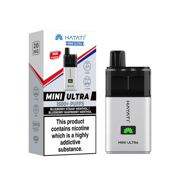 Hayati Mini Ultra - Blueberry Strawberry Menthol/Blueberry Raspberry Menthol
