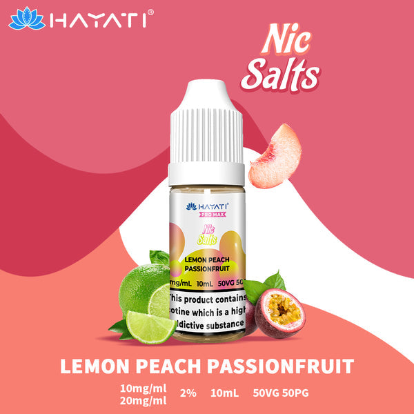 Hayati Pro Max Nic Salt E-liquid - Lemon Peach Passionfruit