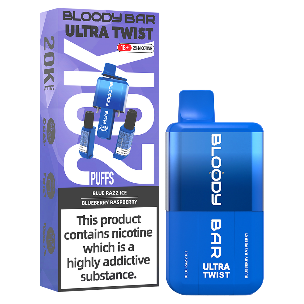 Bloody Bar Ultra Twist 20K - Blue Razz Ice/Blueberry Raspberry