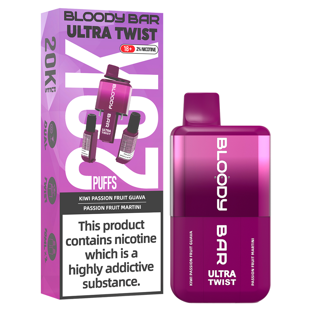 Bloody Bar Ultra Twist 20K - Kiwi Passion Fruit Guava/Passion fruit martini