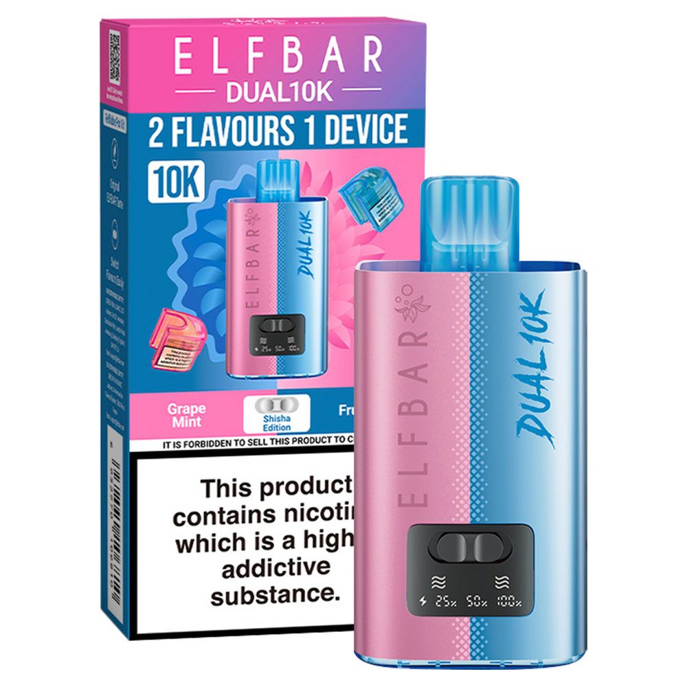 Elf Bar Dual 10K - Shisha Edition Kit - Fruits 66/Grape Mint
